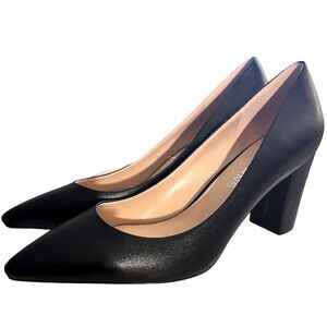 NWOT Women's Slip On Matte Pointed Toe Block High Heel Pumps Shoes 3.5 Inch